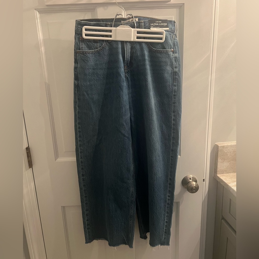 Abercrombie & Fitch Wide Leg Blue Jeans